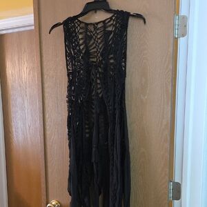 Papermoon Black Crochet Vest